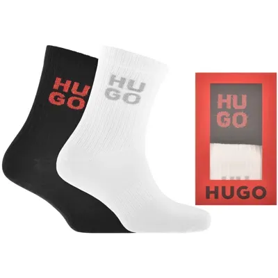 Hugo 2 Pack Gift Set Lurex Logo Socks In Black