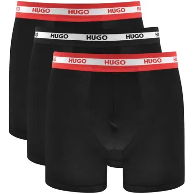 Hugo 3 Pack Boxer Shorts Black