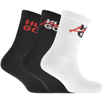 Hugo 3 Pack Thriller Socks In Black