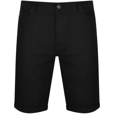 Hugo 634 Denim Logo Shorts Black