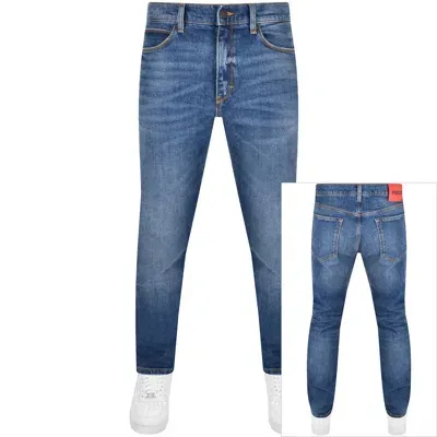 Hugo 708 Slim Fit Mid Wash Jeans Blue