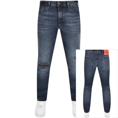 Hugo 734 Extra Slim Jeans Light Wash Navy