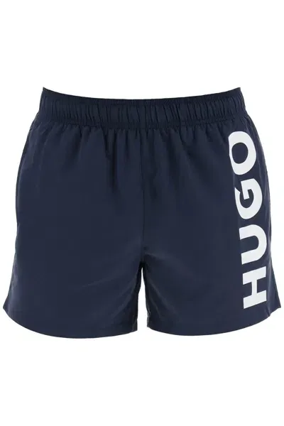 Hugo Navy Quick-drying Swim Shorts In Dark Blue 405