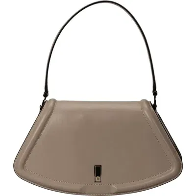 Hugo Ariell Leather Shoulder Bag In Medium Brown