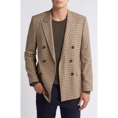 Hugo Arti Extra Slim Fit Houndstooth Stretch Sport Coat In Dark Brown