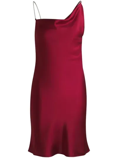 Hugo Asymmetric Mini Dress In Red