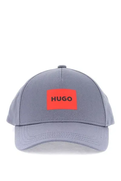 Hugo Baseball Cap With Patch Design In 灰色，蓝色