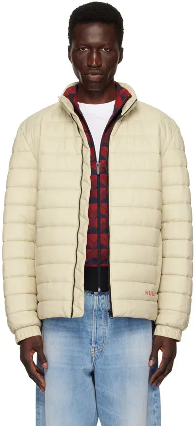 Hugo Beige Insulated Puffer Jacket In 281-open Beige