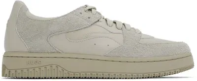 Hugo Beige Mixed-materials Sneakers In 271-light Beige