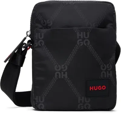 Hugo Black Crossbody Bag In 001-black