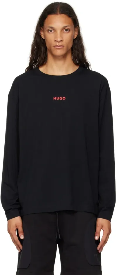 Hugo Cotton-jersey T-shirt With Back Artwork Print In Black 001