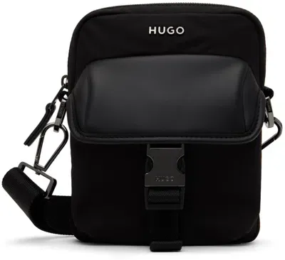 Hugo Black Ubert Zip Bag In 001-black