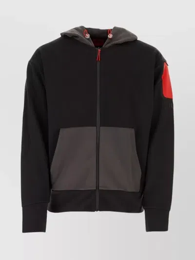 Hugo Dechmo Zip-front Hoodie In Black