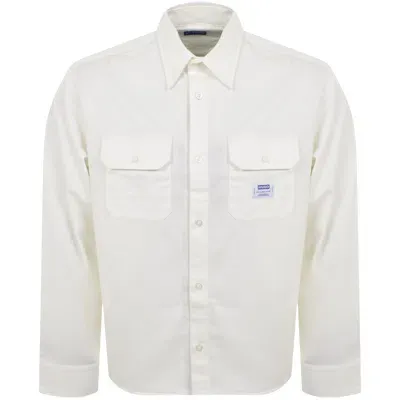 Hugo Blue Ekynone Long Sleeve Shirt White