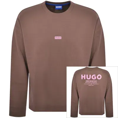 Hugo Blue Naviu Sweatshirt Brown