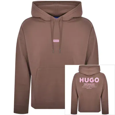 Hugo Blue Nazardo Hoodie Brown