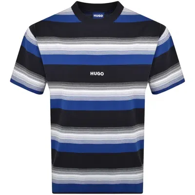 Hugo Blue Nistripo Striped T Shirt Navy