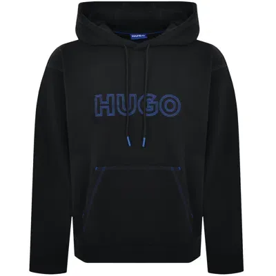 Hugo Blue Nitlogo Hoodie Black