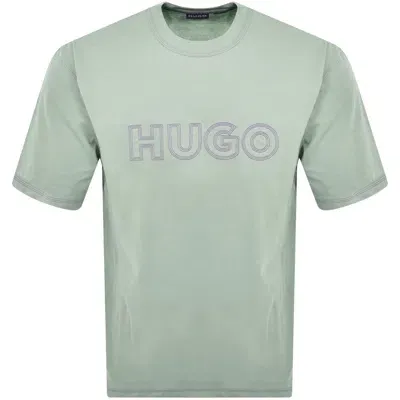 Hugo Blue Nitlogo T Shirt Green