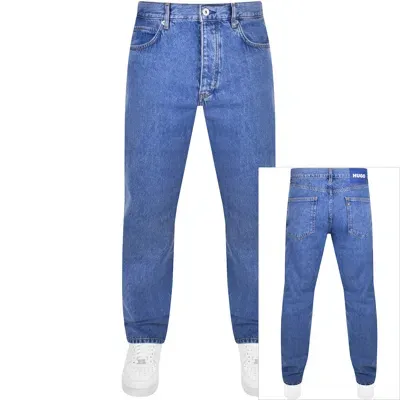 Hugo Blue Straight Fit Jonah Jeans Light Wash Blue