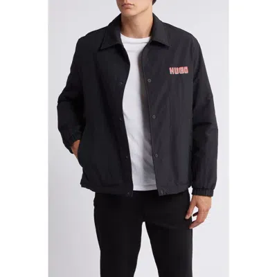 Hugo Borter Water Repellent Jacket In Black