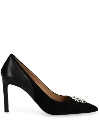 Hugo Boss 100mm Leather Pumps In Black