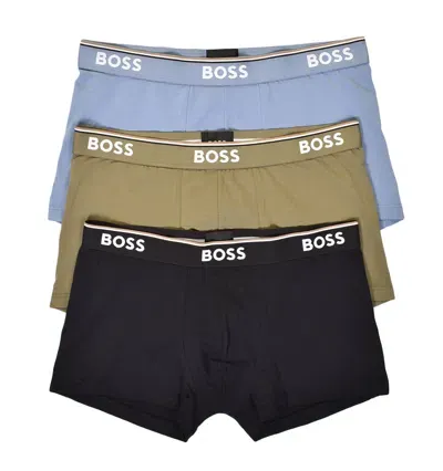 Hugo Boss 3 Pack Power Trunk Boxers 979 Open Misc In Blue