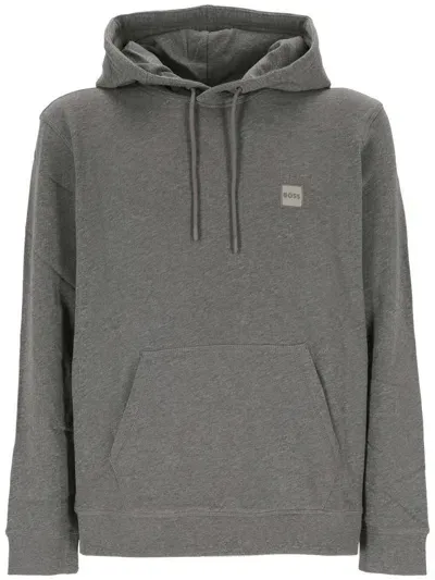 Hugo Boss Wetalk Mens Pullover Hoodie 50509314 In Light/pastel Grey 051