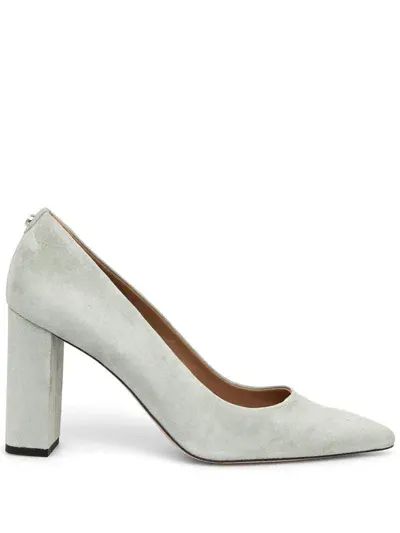 Hugo Boss 90mm Suede Pumps In Grey