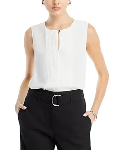 Hugo Boss Banoa Pintuck Top In Open White