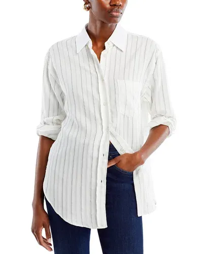 Hugo Boss Baredana Button Front Shirt In Bright White