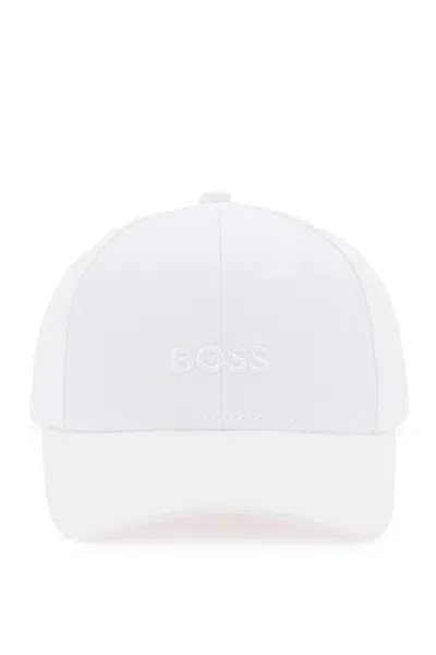 Hugo Boss Baseball Cap With Embroidered Logo In White