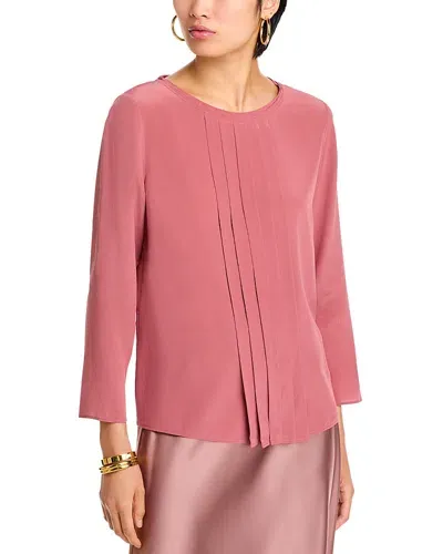 Hugo Boss Bemiu Silk Blouse In Light Pastel/red