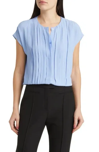 Hugo Boss Berita Pleated Top In Blue