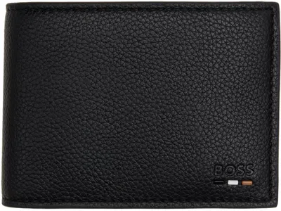 Hugo Boss Black Faux-leather Billfold Wallet In 001-black