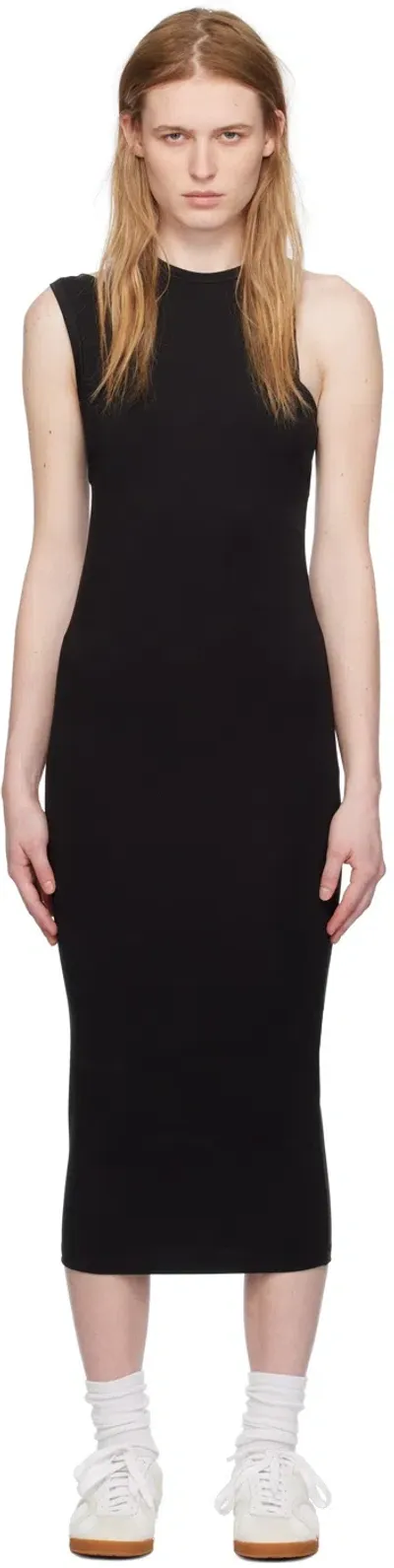 Hugo Boss Black Layered Midi Dress In 1 Black