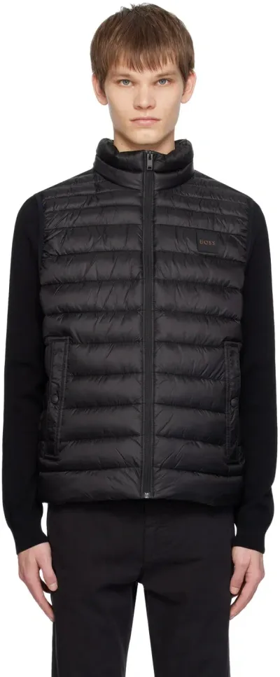 Hugo Boss Odeno 1 Mens Padded Gilet In Black 001