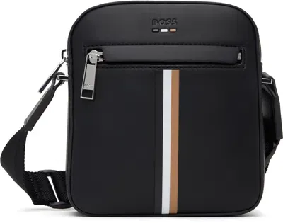 Hugo Boss Black Signature Stripe Bag In 001-black