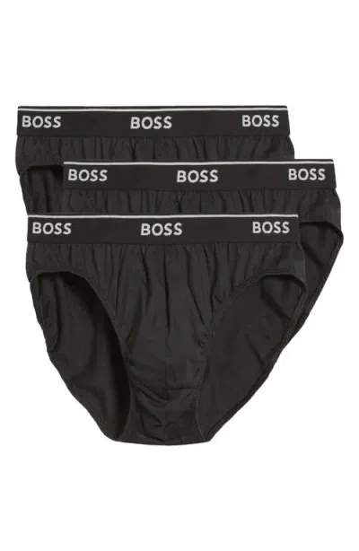 Hugo Boss Boss 3-pack Assorted Classic Cotton Briefs In Black