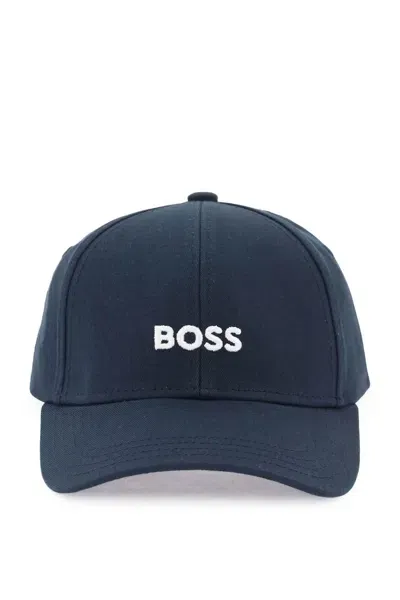 Hugo Boss Zed Embroidered Cotton Cap In Blue