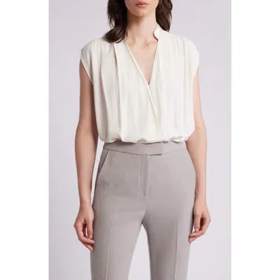 Hugo Boss Boss Bonelia Front Wrap Top In Soft Cream