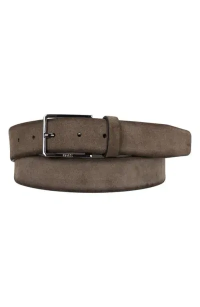 Hugo Boss Boss Cary Suede Belt In Medium Beige