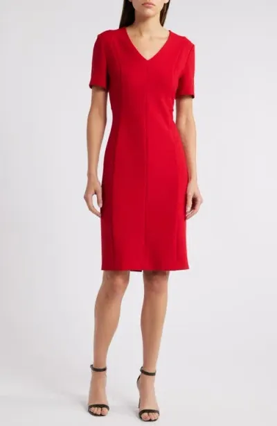 Hugo Boss Boss Damaisa Sheath Dress In Hope