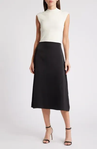 Hugo Boss Ferdola Dress In Black White Combo