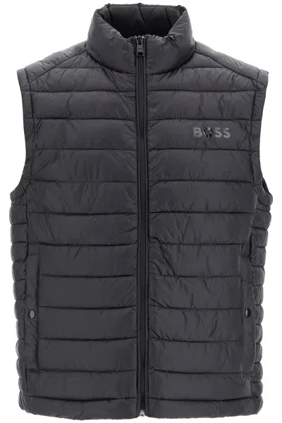 Hugo Boss Boss Foldable Padded Vest In Black