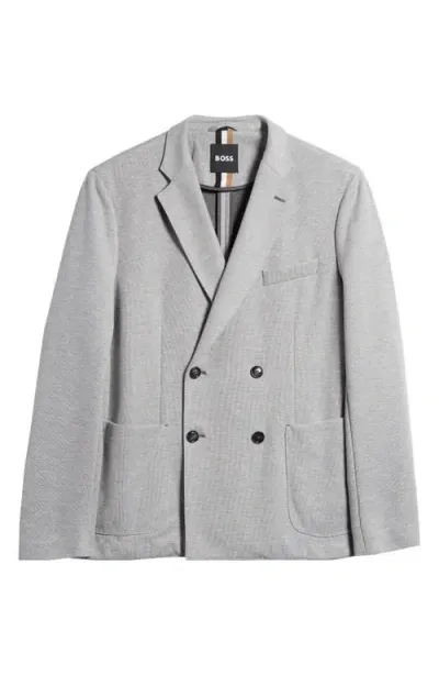 Hugo Boss Boss Hanry Heathered Knit Sport Coat In Silver