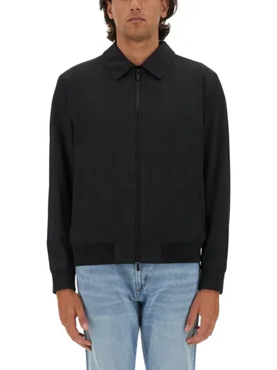 Hugo Boss Hanry Tech Casual Jacket In Black