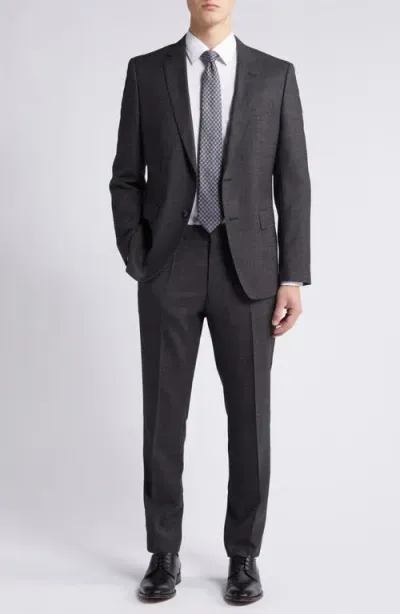 Hugo Boss Boss Huge Stretch Wool Blend Suit In Open Grey