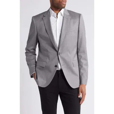 Hugo Boss Boss Huge Virgin Wool Blazer In Medium Grey