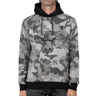 Hugo Boss Boss  Graphic Printed Drawstring Hoodie In Multi